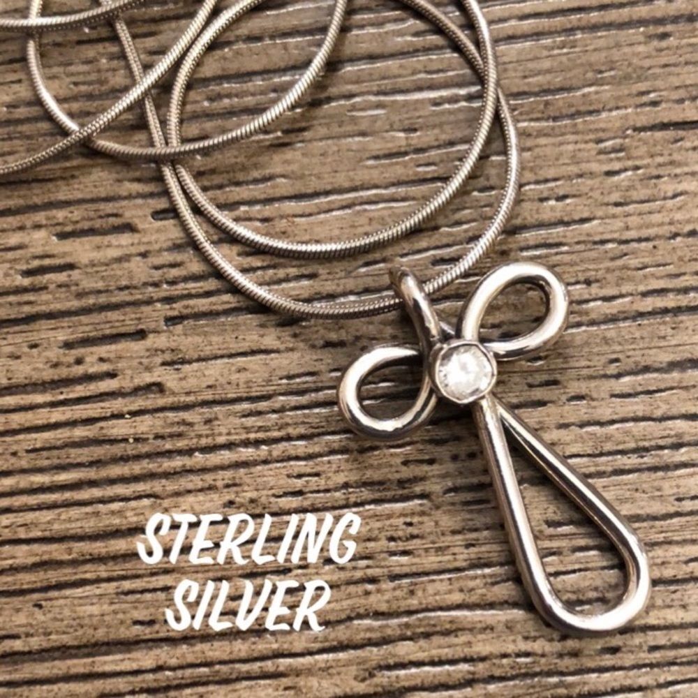 Sterling Silver Cross Eternal CZ Round Chain 20.75